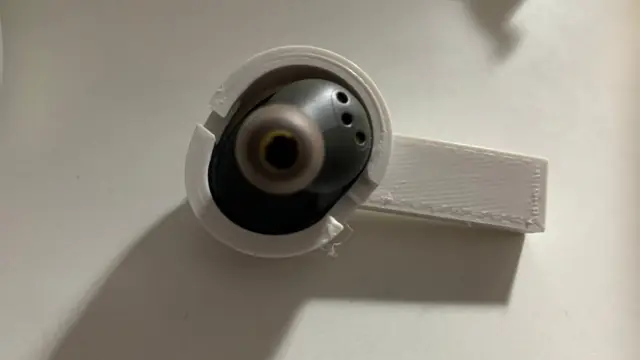 Držiak na slúchadlá – prototyp zhora – obal s plochým držadlom